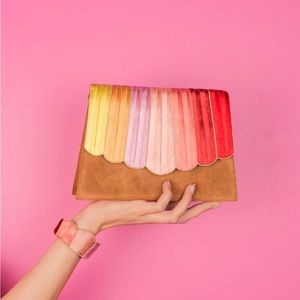 Red Gradient Camel Severina Leather Bag